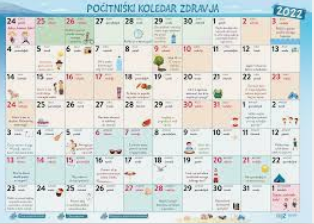 Počitniški koledar zdravja 2022